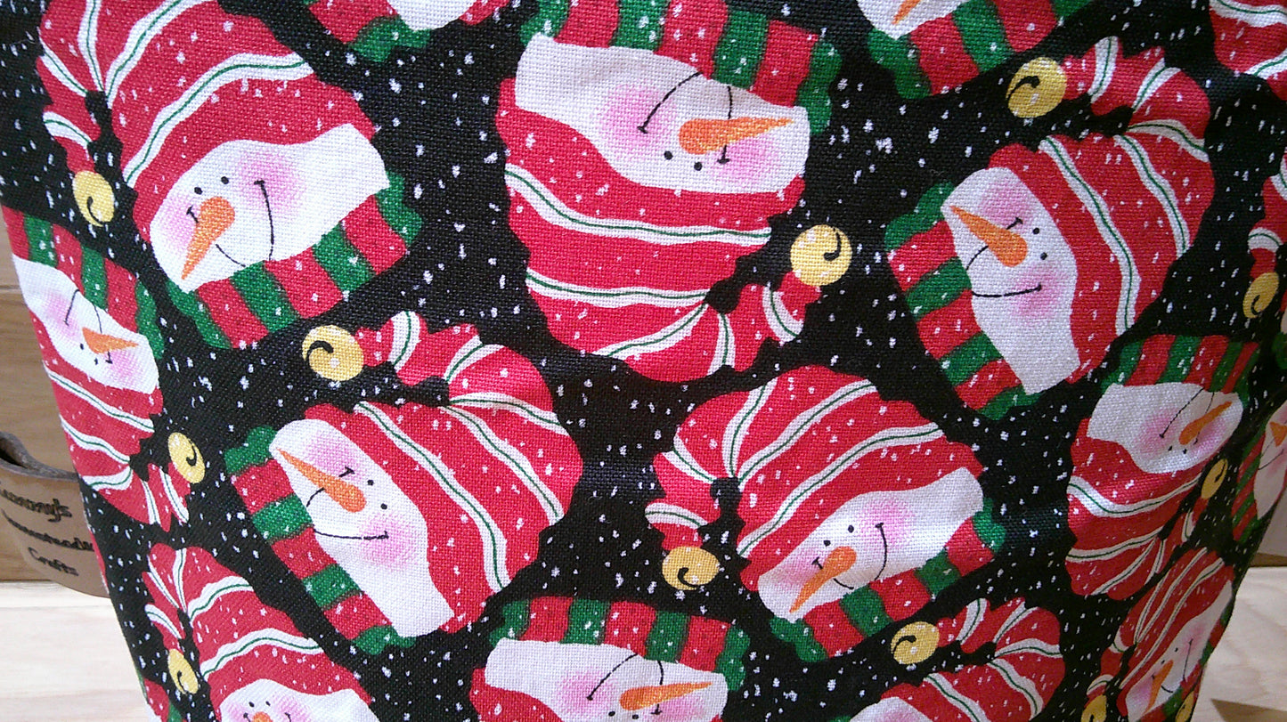 Santa Hat Snowman w/ snowflakes project bags
