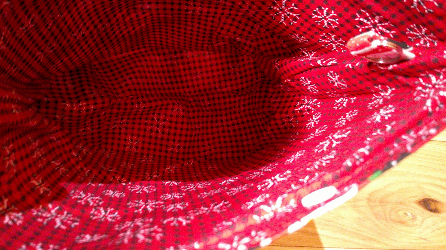 Santa Hat Snowman w/ snowflakes project bags