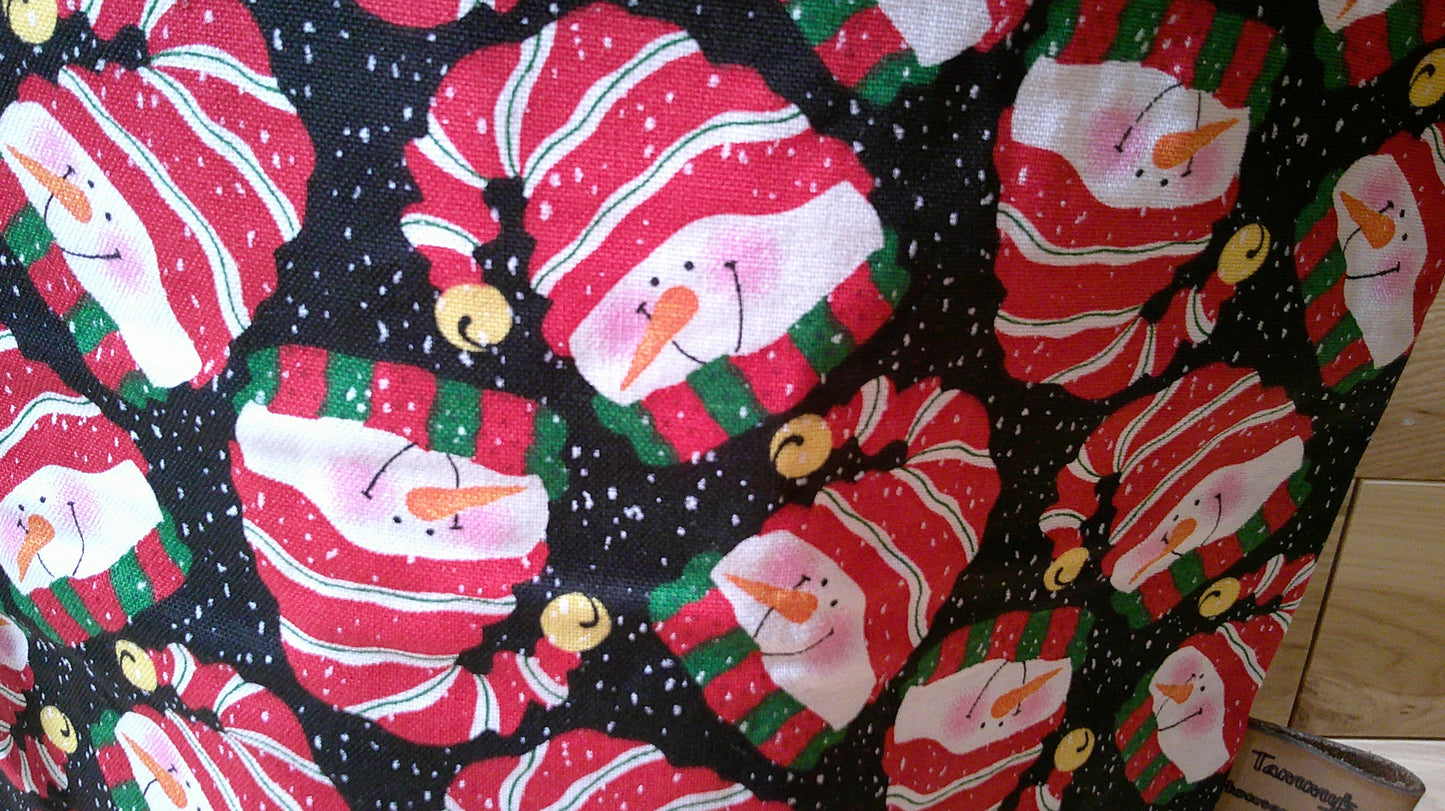 Santa Hat Snowman w/ snowflakes project bags