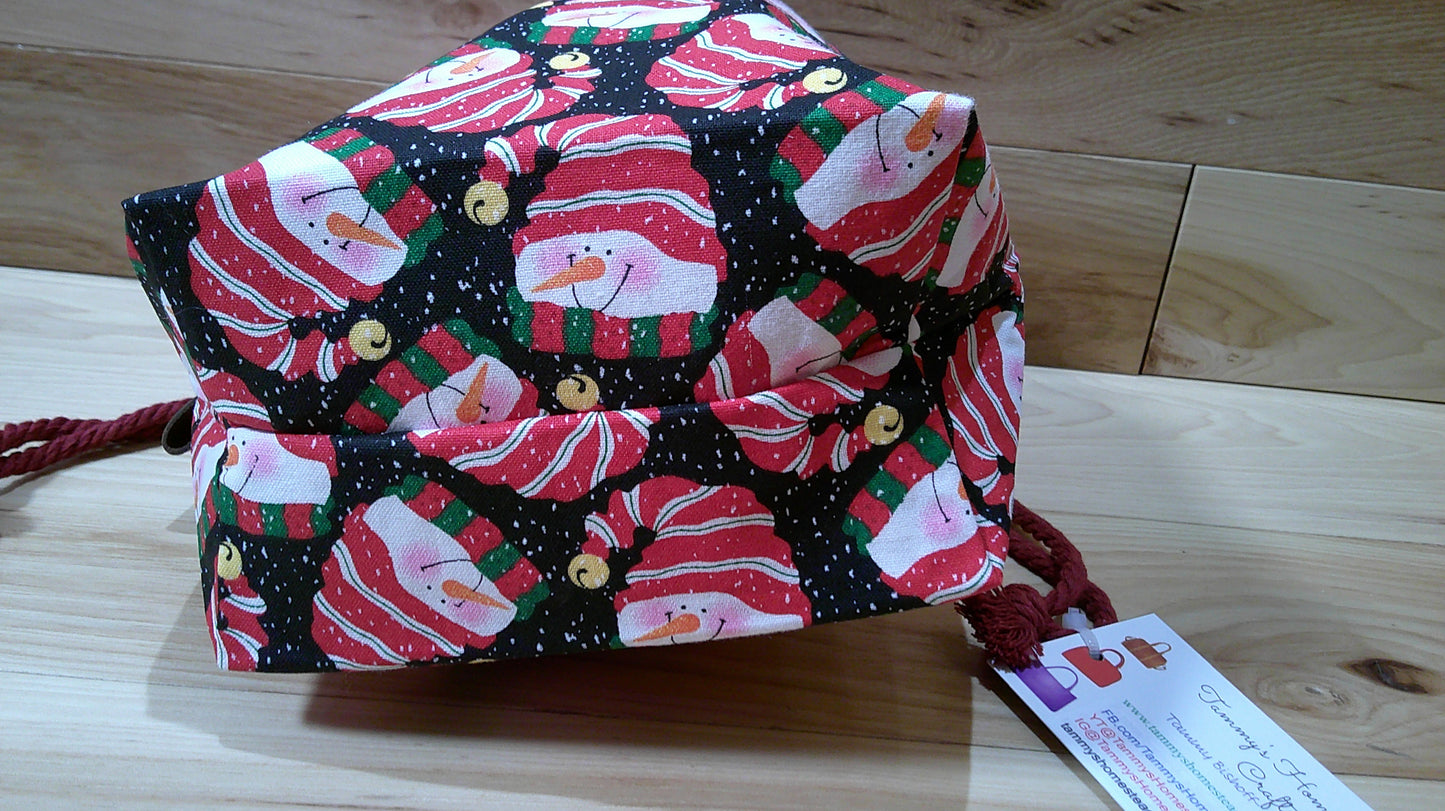 Santa Hat Snowman w/ snowflakes project bags