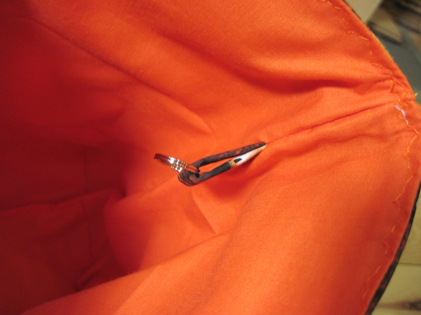 Medium~ Spooky Ghosts w/orange & snaps project bag