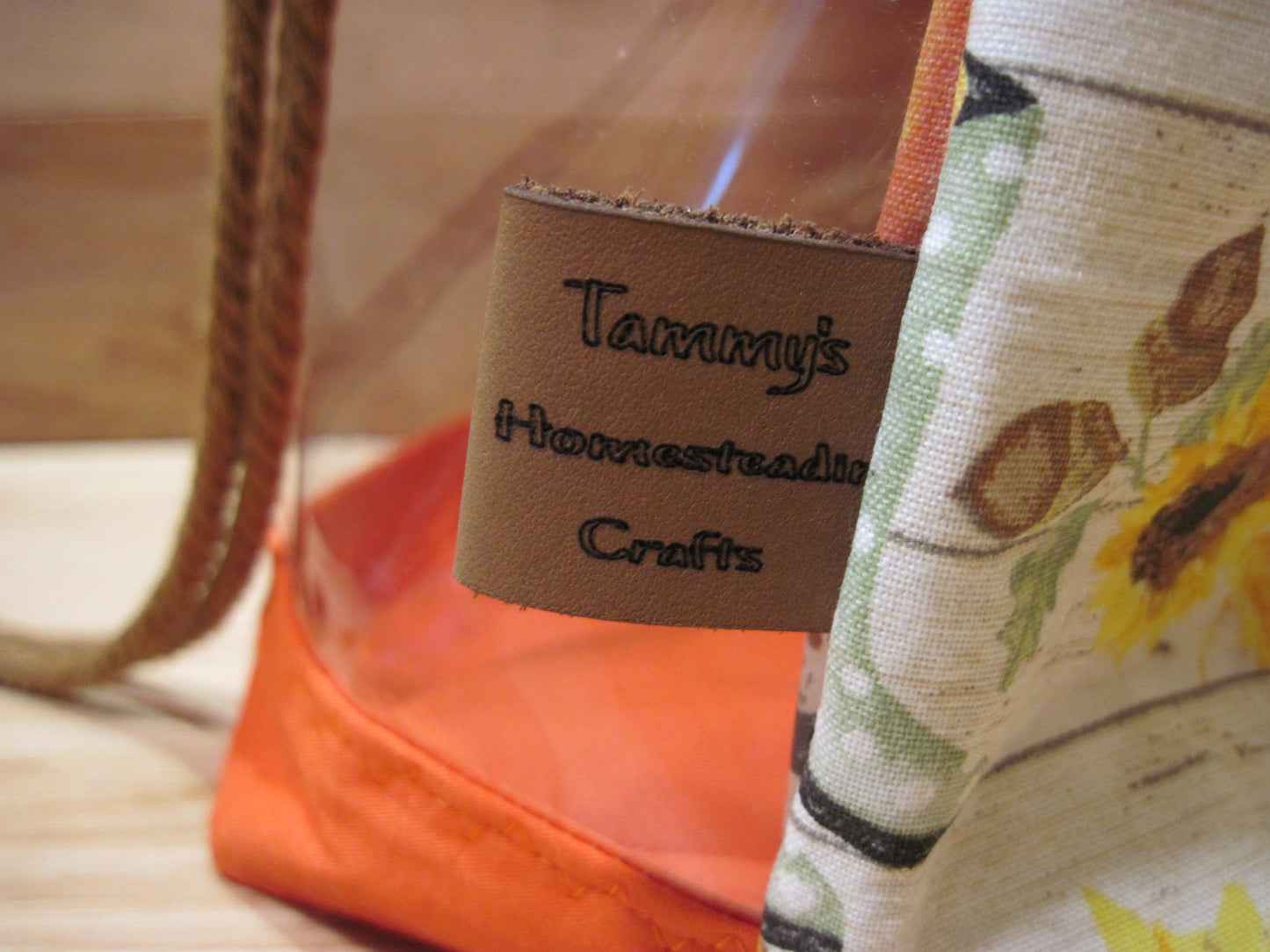 Medium Window Drawstring ~ Wagon w/ pumpkins ~ orange & yellow project bag