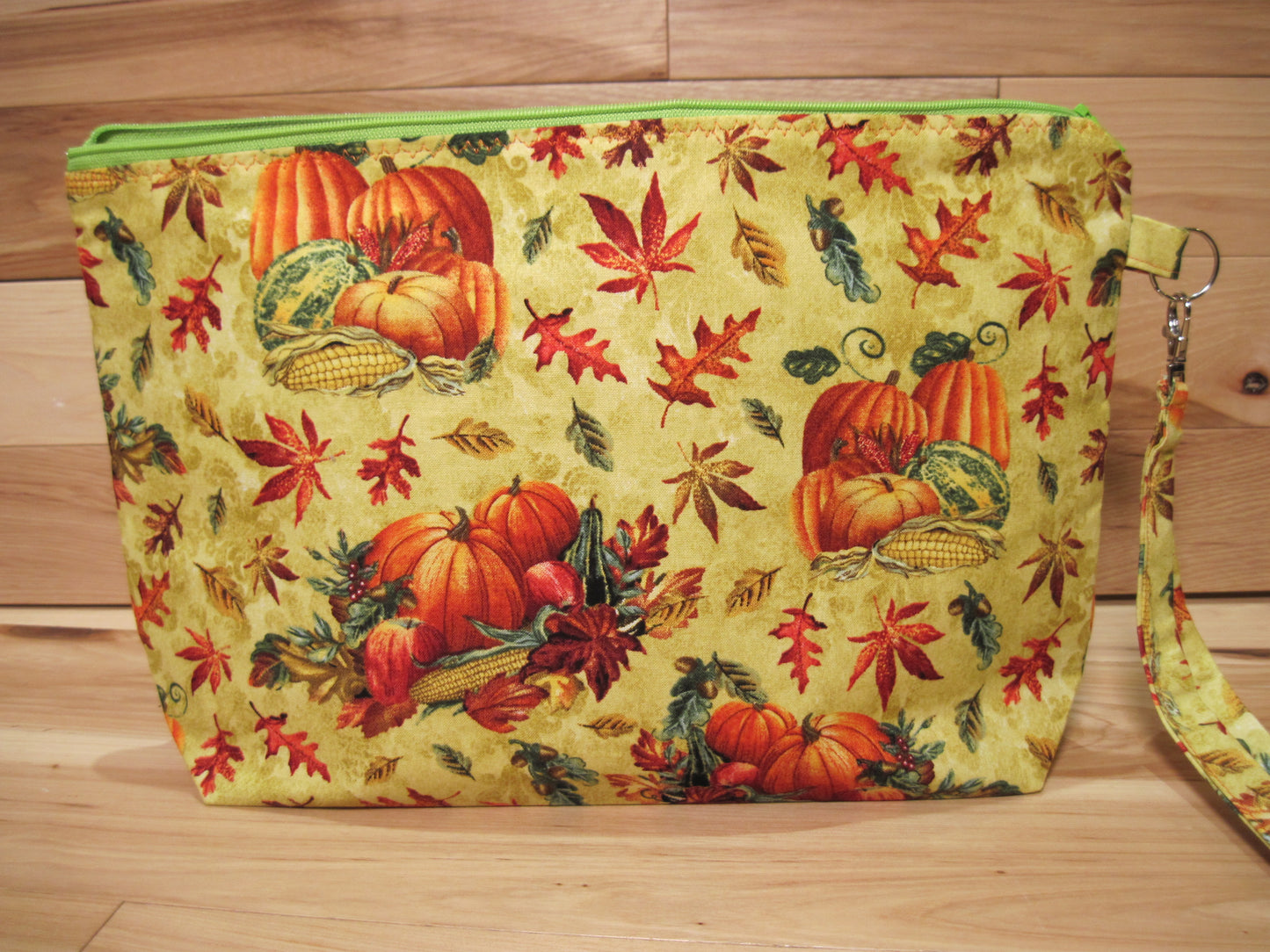 Large Project Bag Pumpkins with Leaves