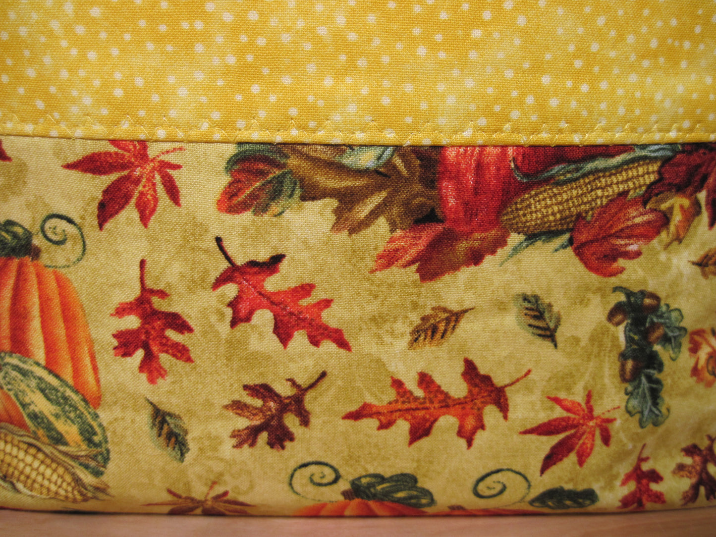 Medium Pumpkin/ Leaves with Yellow project bag