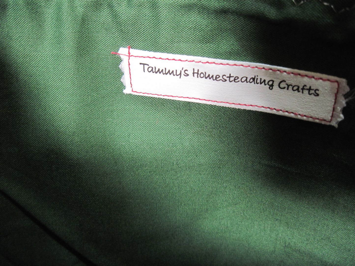 Medium Apple with Green zipper Project bag