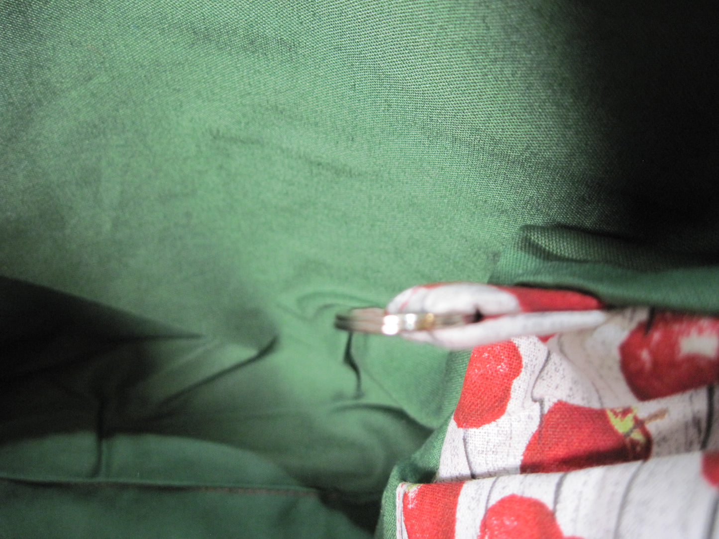 Medium Apple with Green zipper Project bag