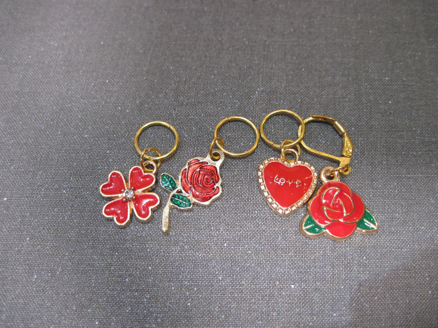 10- Valentine's Day stitch markers/progress keepers