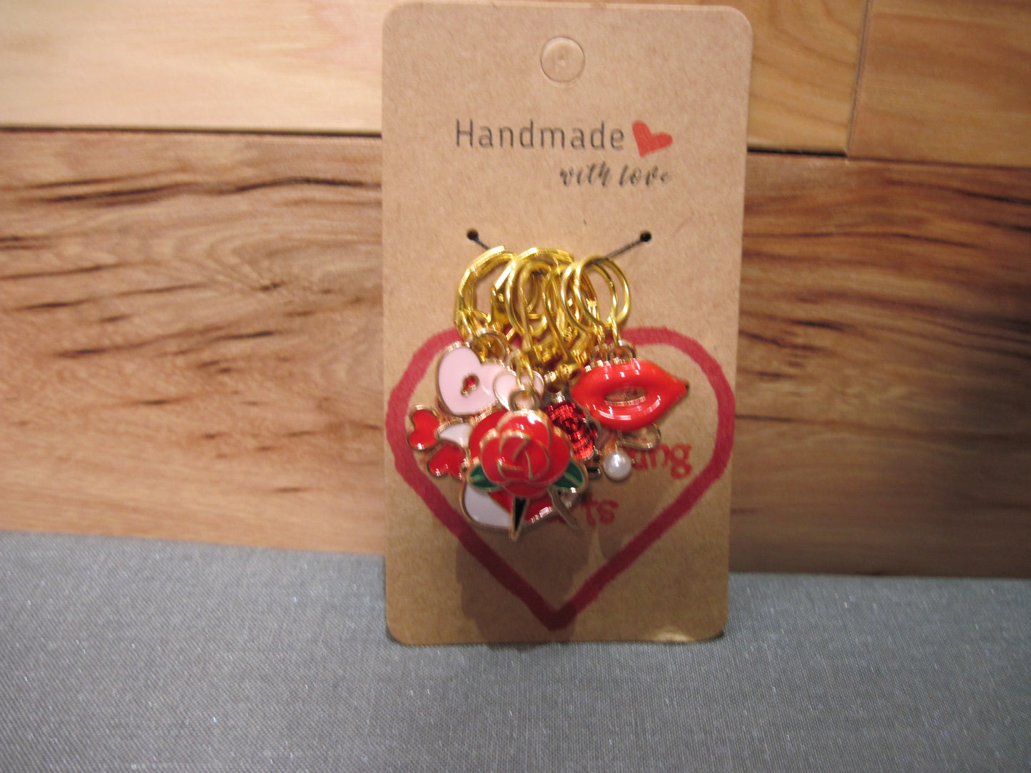 10- Valentine's Day stitch markers/progress keepers