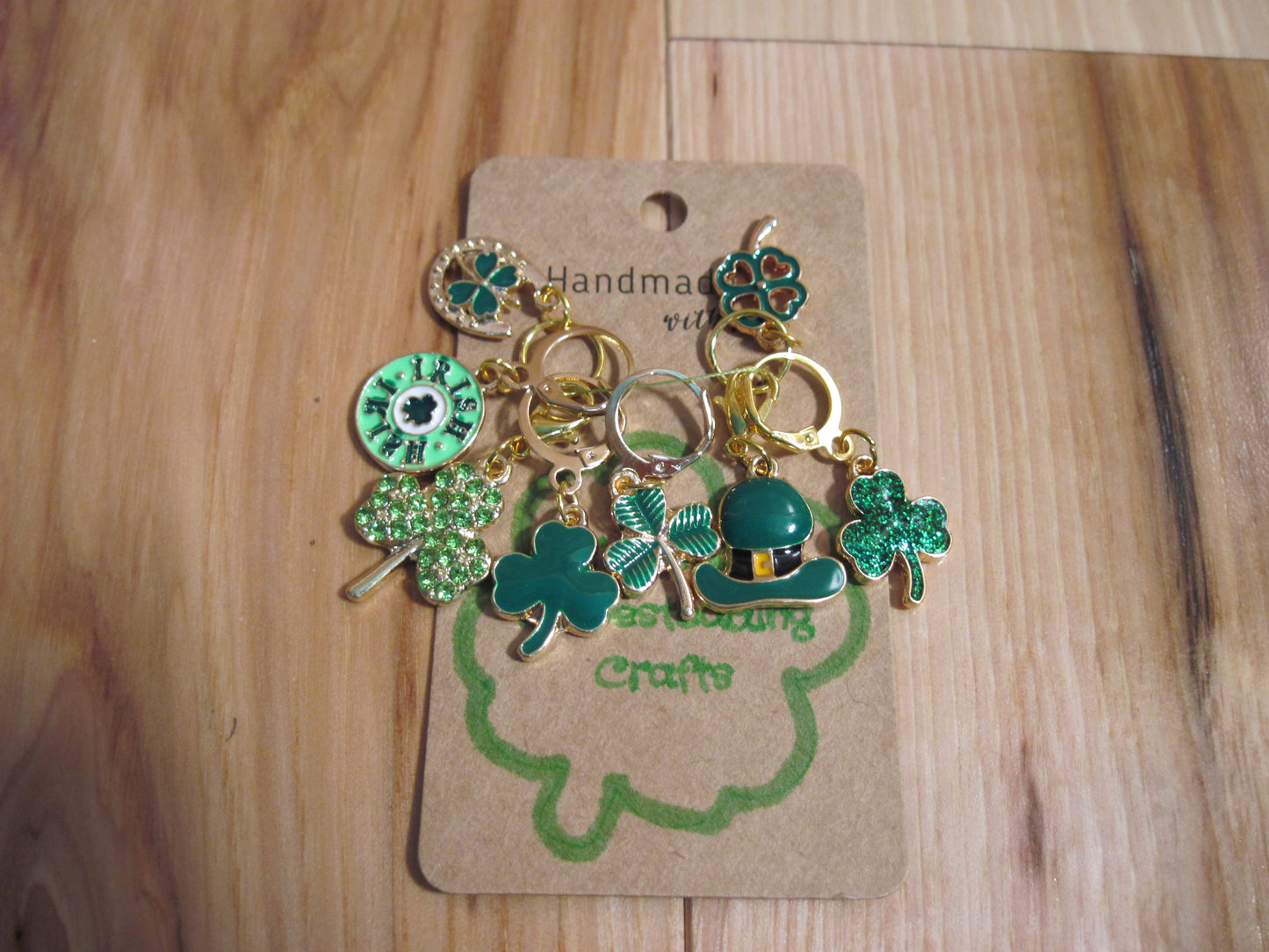 8- St. Patrick's Day Themes Stitch Markers/Progress Keepers