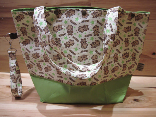 Baby Groot w/ lime green ~ project bags