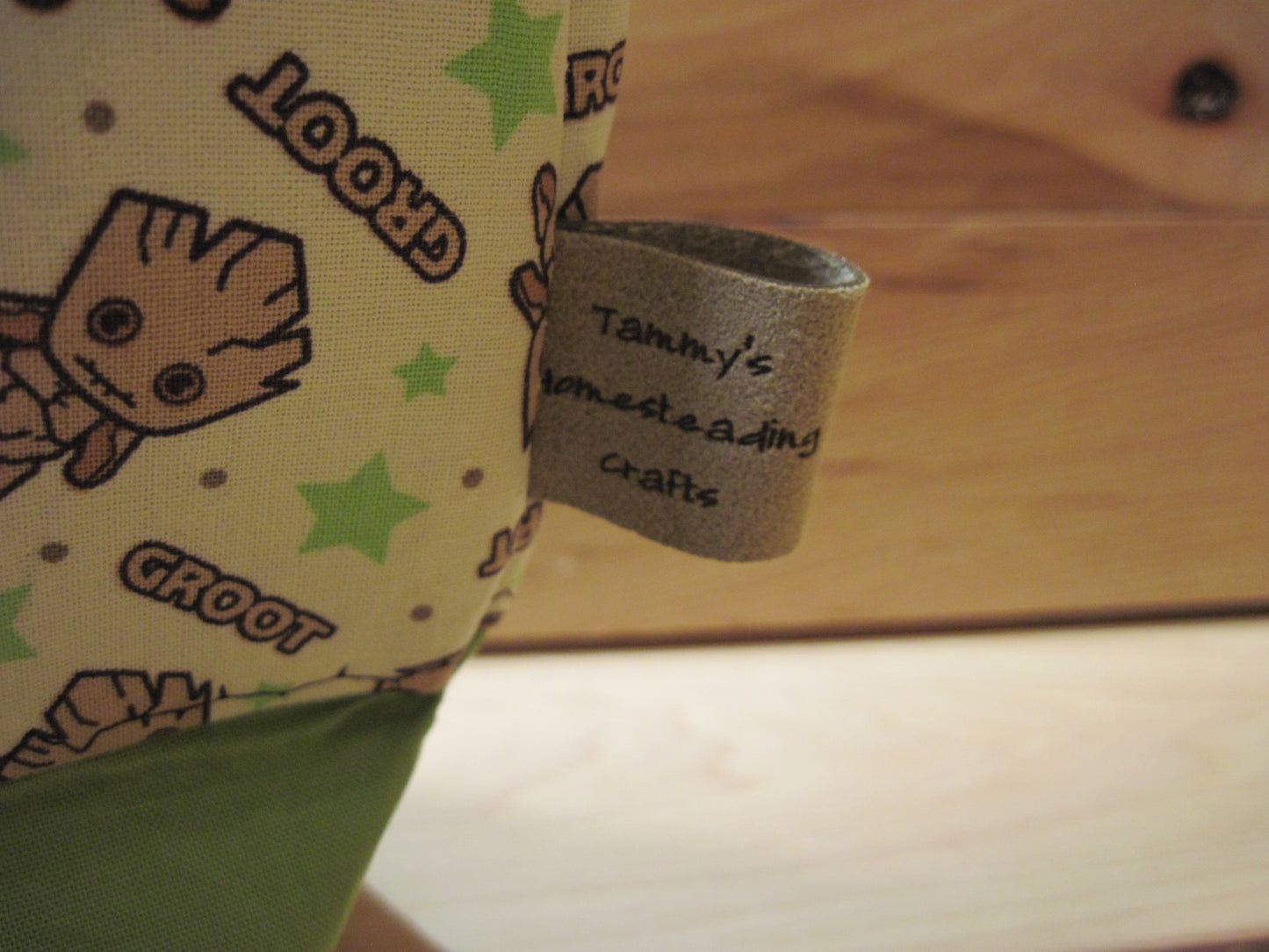 Baby Groot w/ lime green ~ project bags