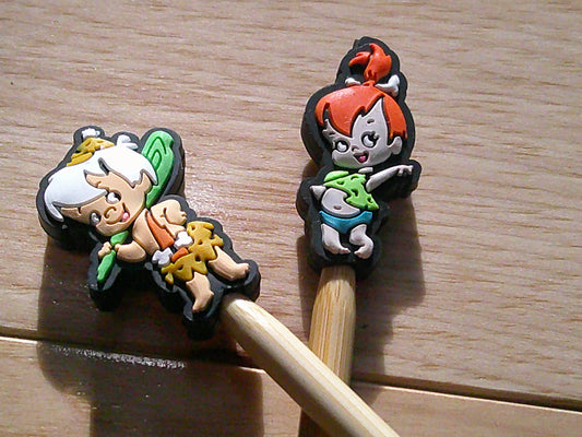 Pebbles & "Bam" "Bam" ~ stitch stoppers