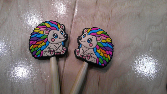 Rainbow Hedgehog ~ stitch stoppers