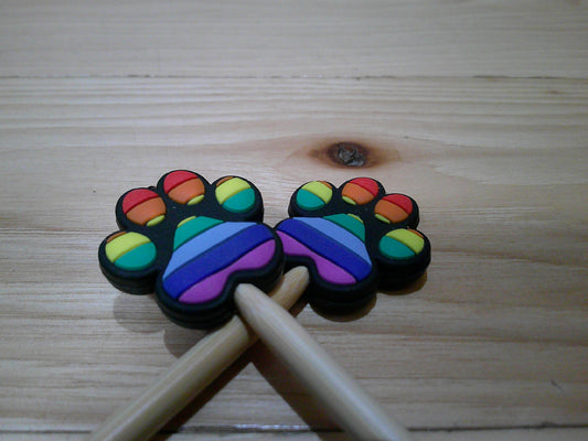 Rainbow paw print ~ stitch stoppers