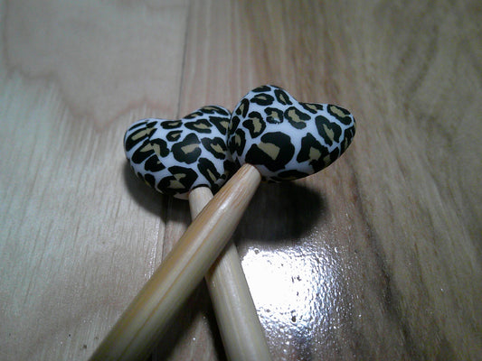 Animal print heart ~ stitch stoppers