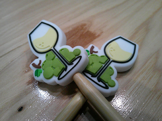 White Wine Glass ~ Stitch Stoppers
