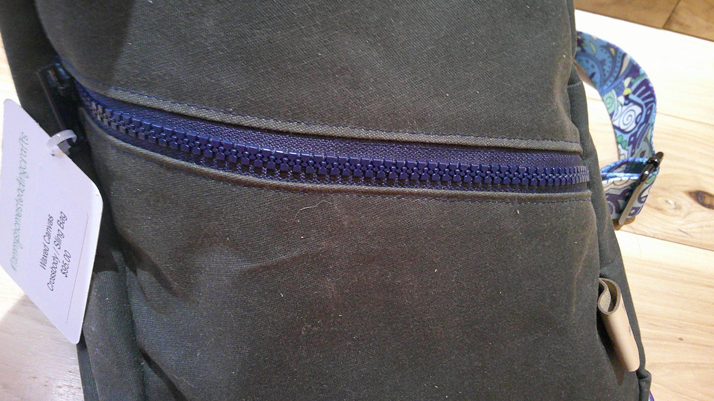 Crossbody / Sling Bag ~ waxed canvas