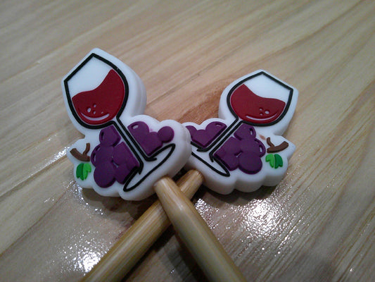 Red Wine Glass ~ Stitch Stoppers