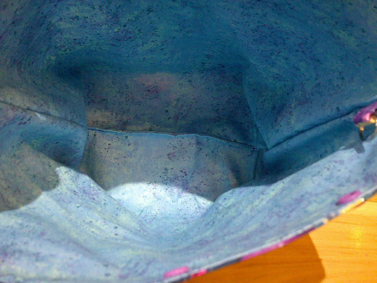Medium Planet bag~ w/ snaps & blue inside project bag