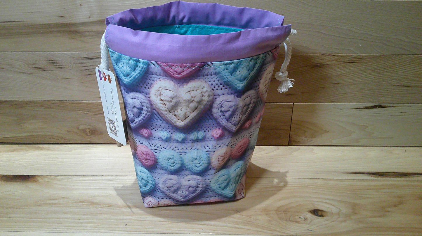 Knitted Hearts~ project bags