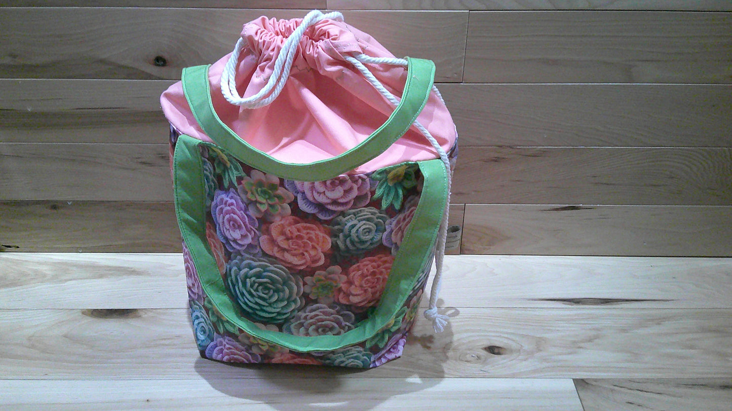 Knitted & Crochet succulent ~ project bags