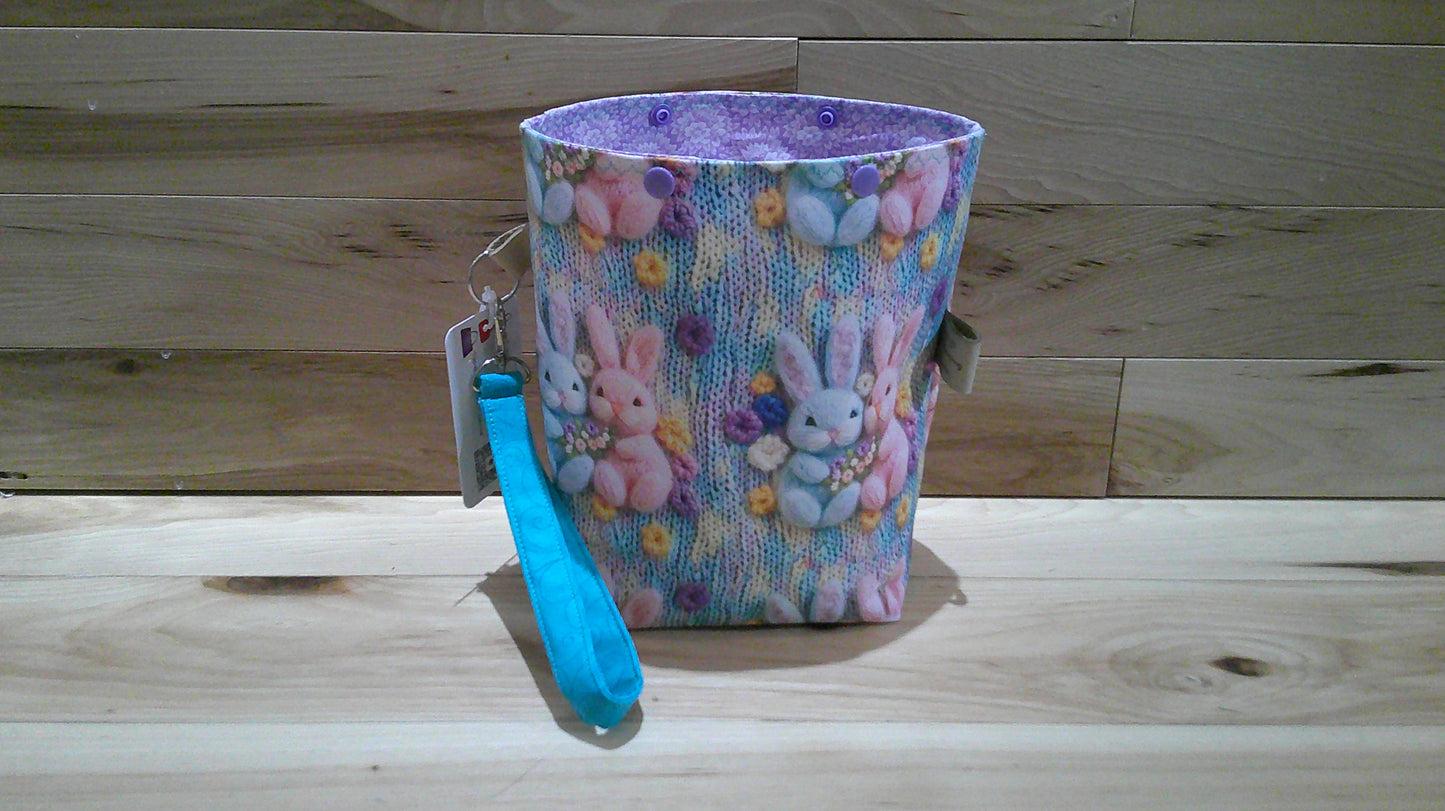 Knitted Love Bunnies ~ project bags