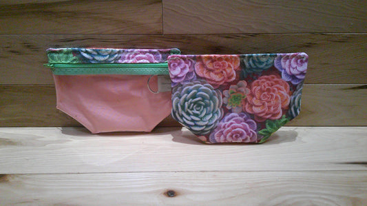 Knitted & Crochet succulent ~ project bags