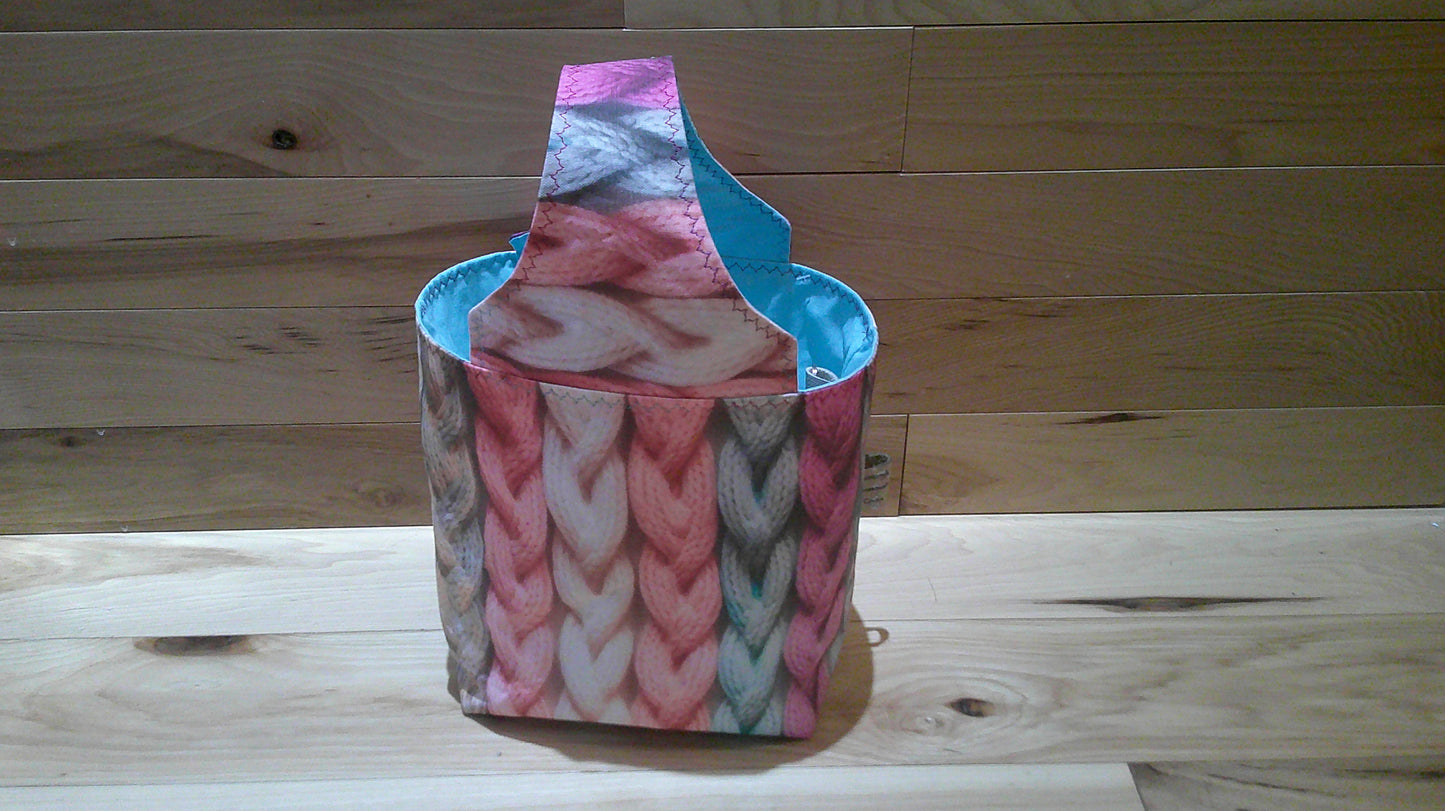 Pastel cables ~ project bags
