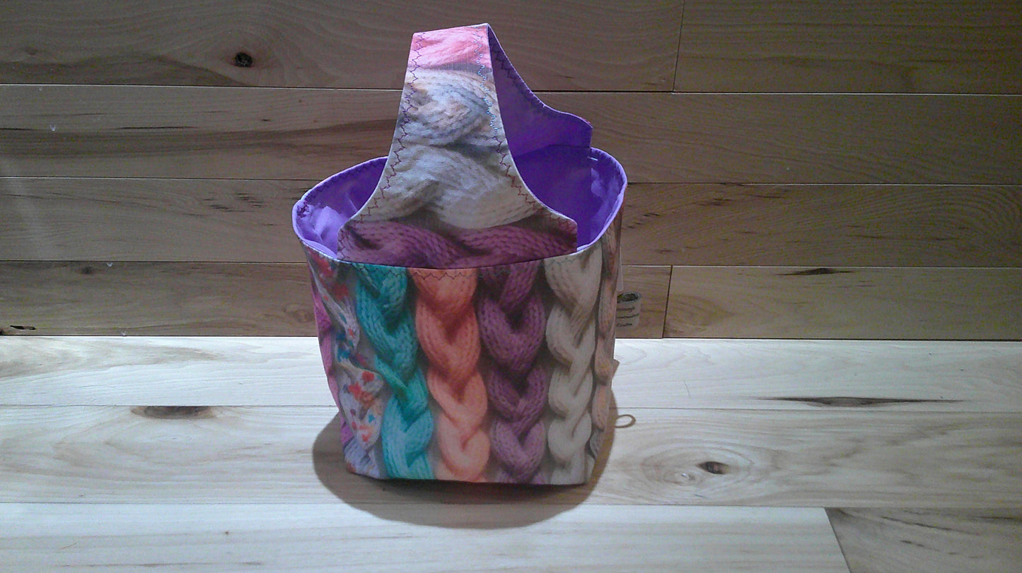 Pastel cables ~ project bags