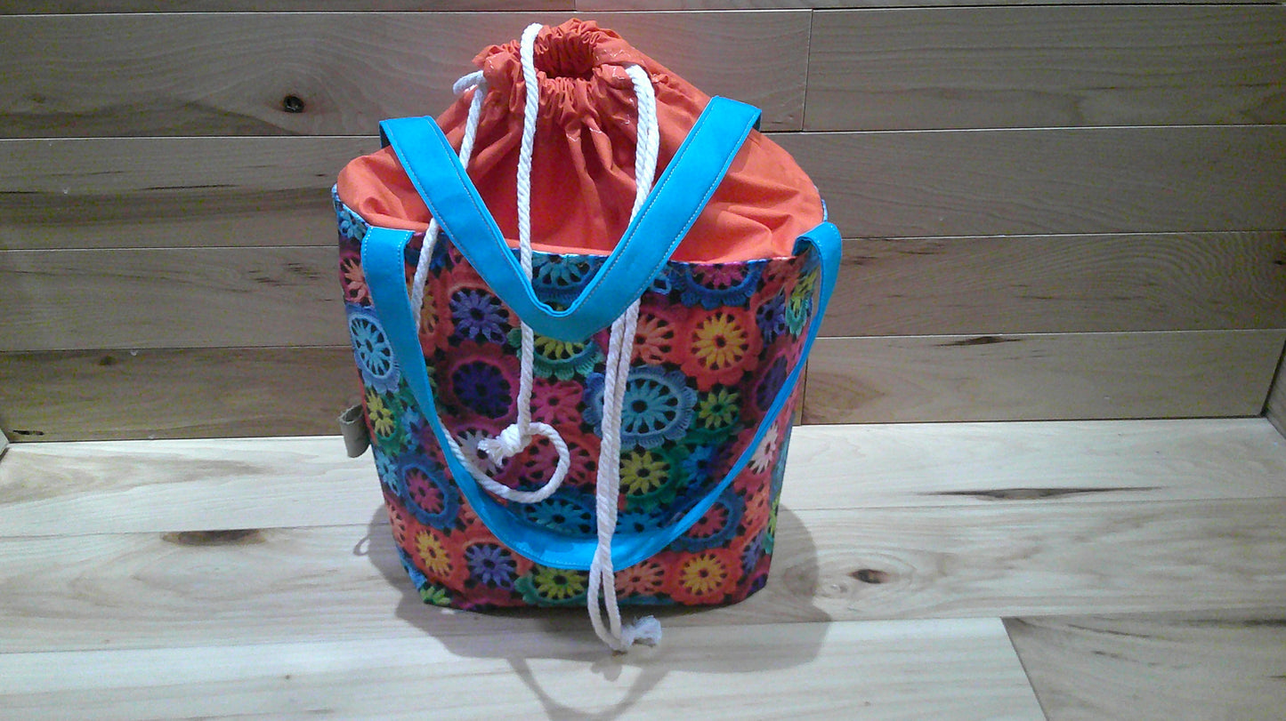 Knitted & Crochet Bright color sun catchers ~ project bags