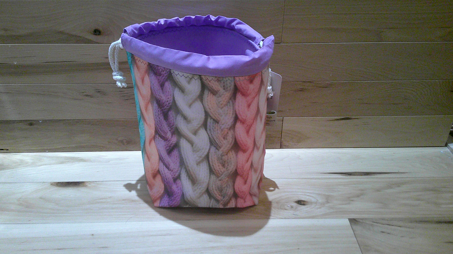 Pastel cables ~ project bags