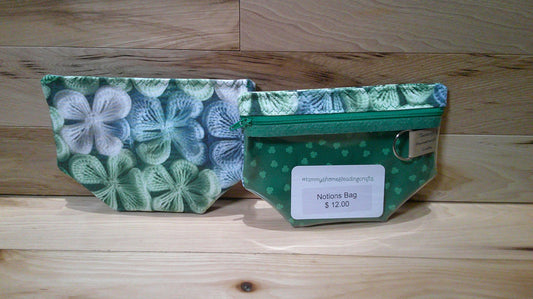 Knitted Shamrocks ~ project bags