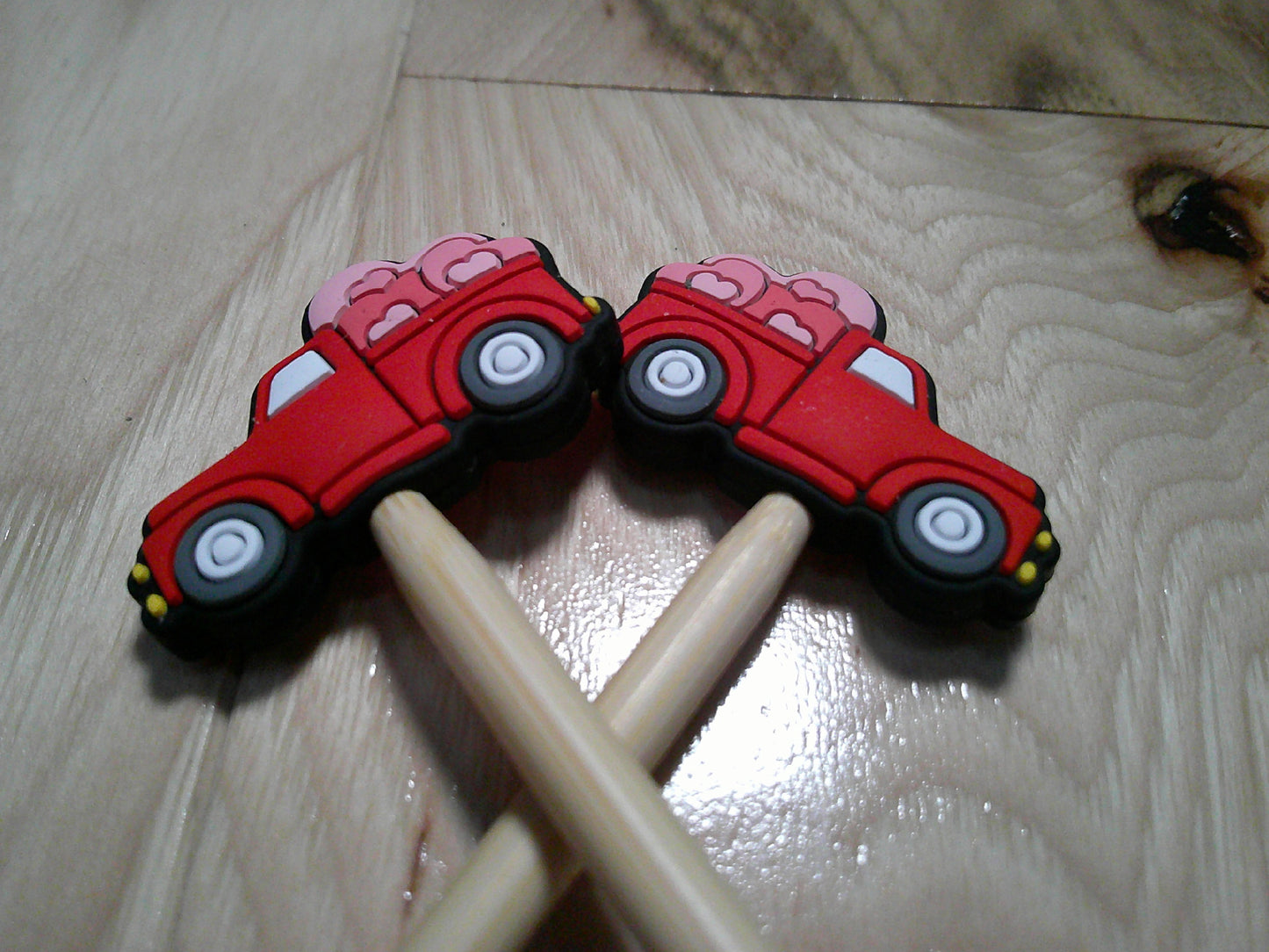 Red truck w/ hearts ~ stitch stoppers