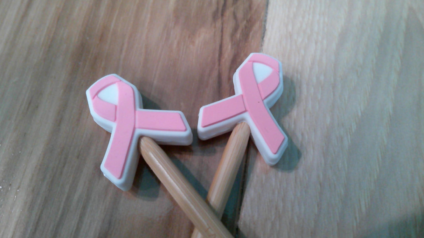 Breast Cancer Awareness Ribbon ~ stitch stoppers