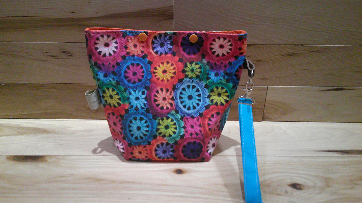 Knitted & Crochet Bright color sun catchers ~ project bags
