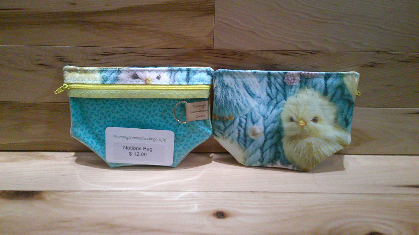 Chick's w/ knitting ~ Project bags