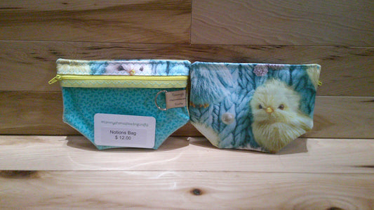 Chick's w/ knitting ~ Project bags