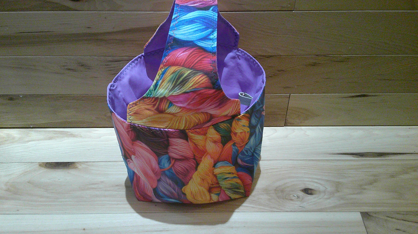 Bright yarn skeins ~ project bags