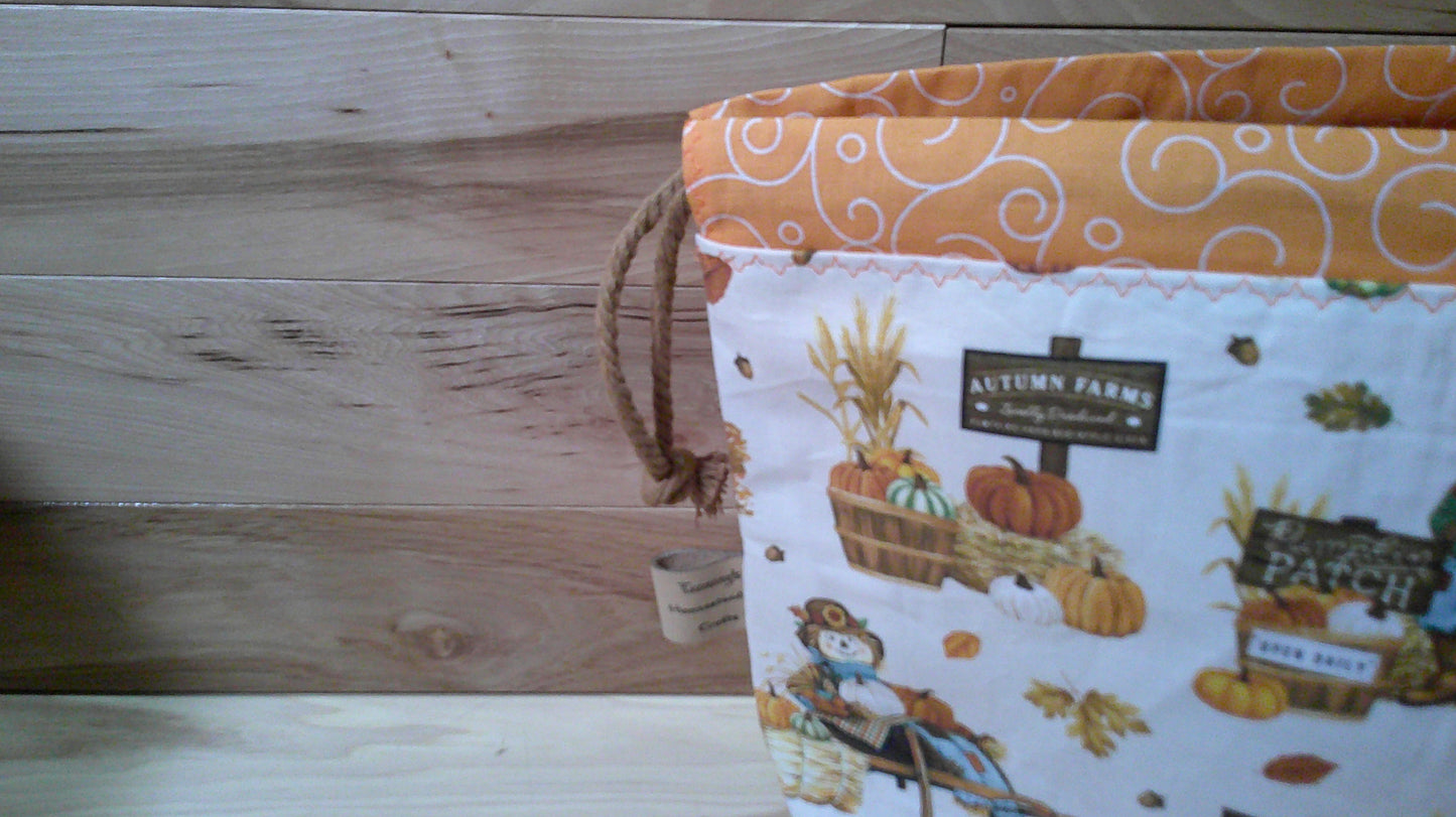 Scarecrow w/ barn & pumpkins ~ project bags