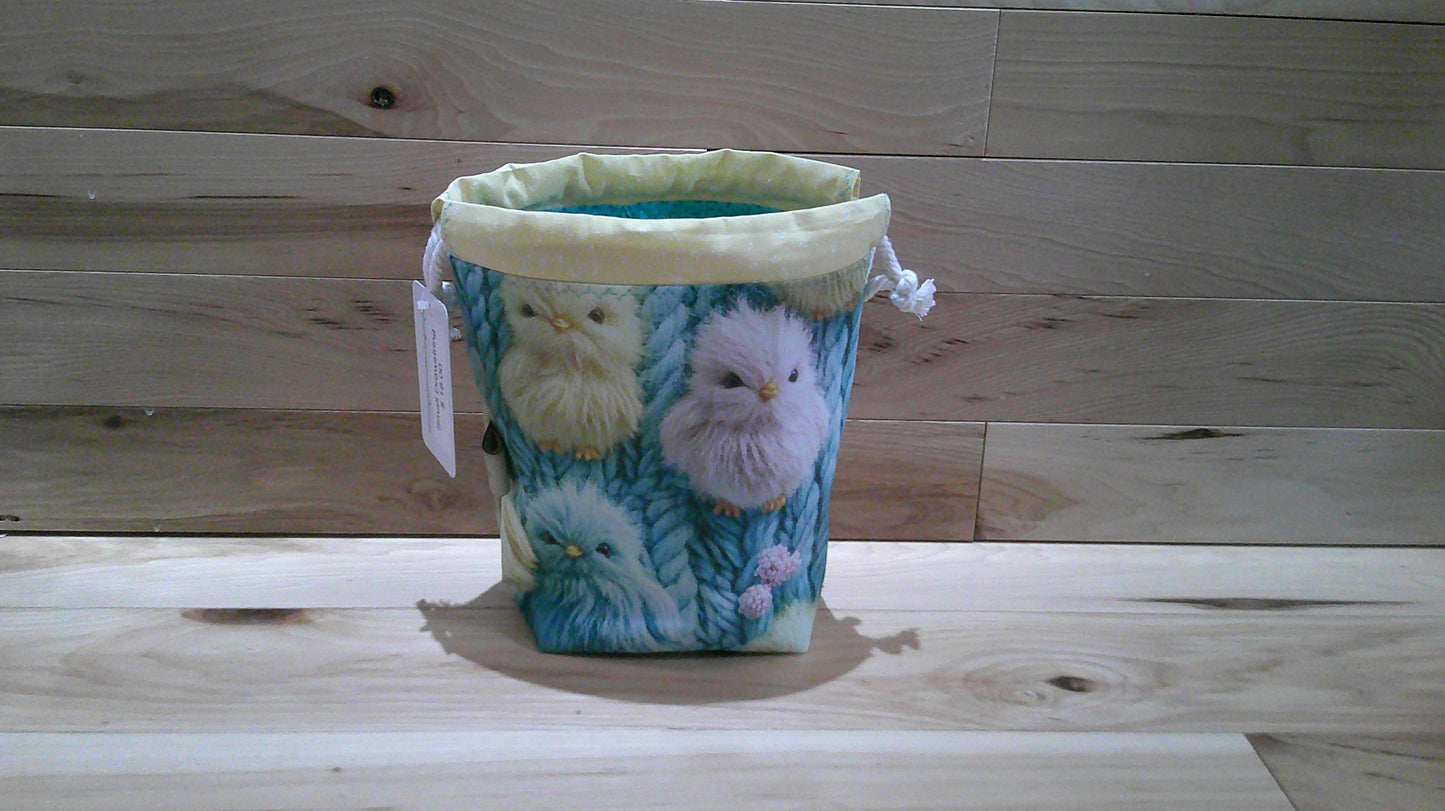 Chick's w/ knitting ~ Project bags