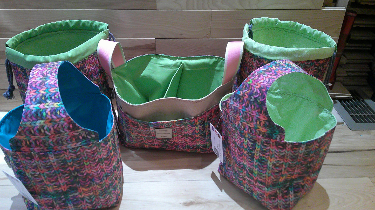 Knit Ribbed ~ project bags