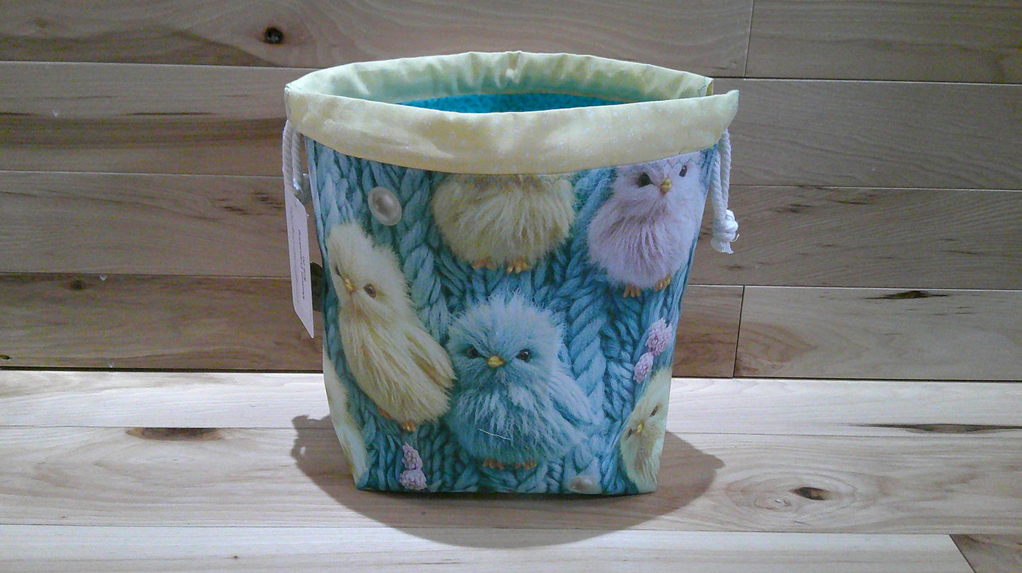 Chick's w/ knitting ~ Project bags