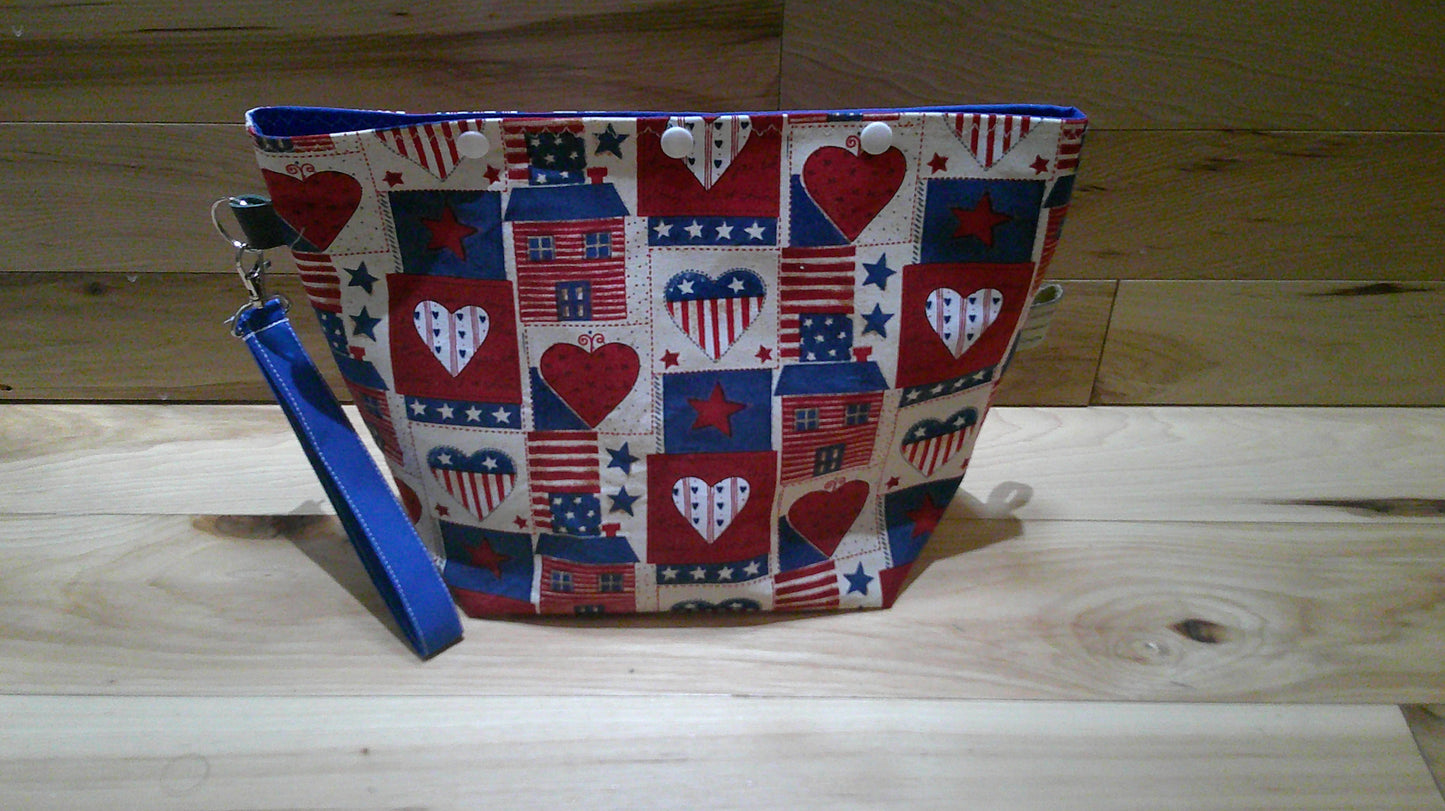 Quilt block Americana ~ project bags
