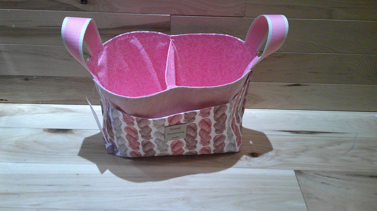 Pink~brown Yarn Skeins- Project bags