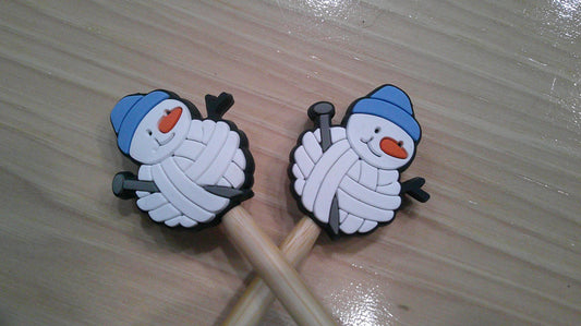 Yarn Snowman ~ Stitch Stopper