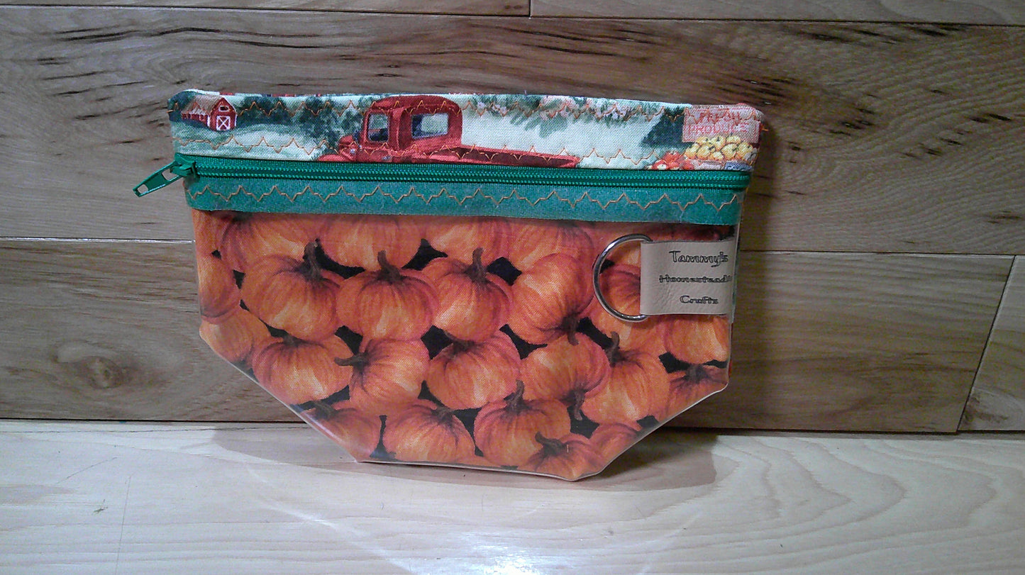 Market Truck Red w/ pumpkins ~ project bags