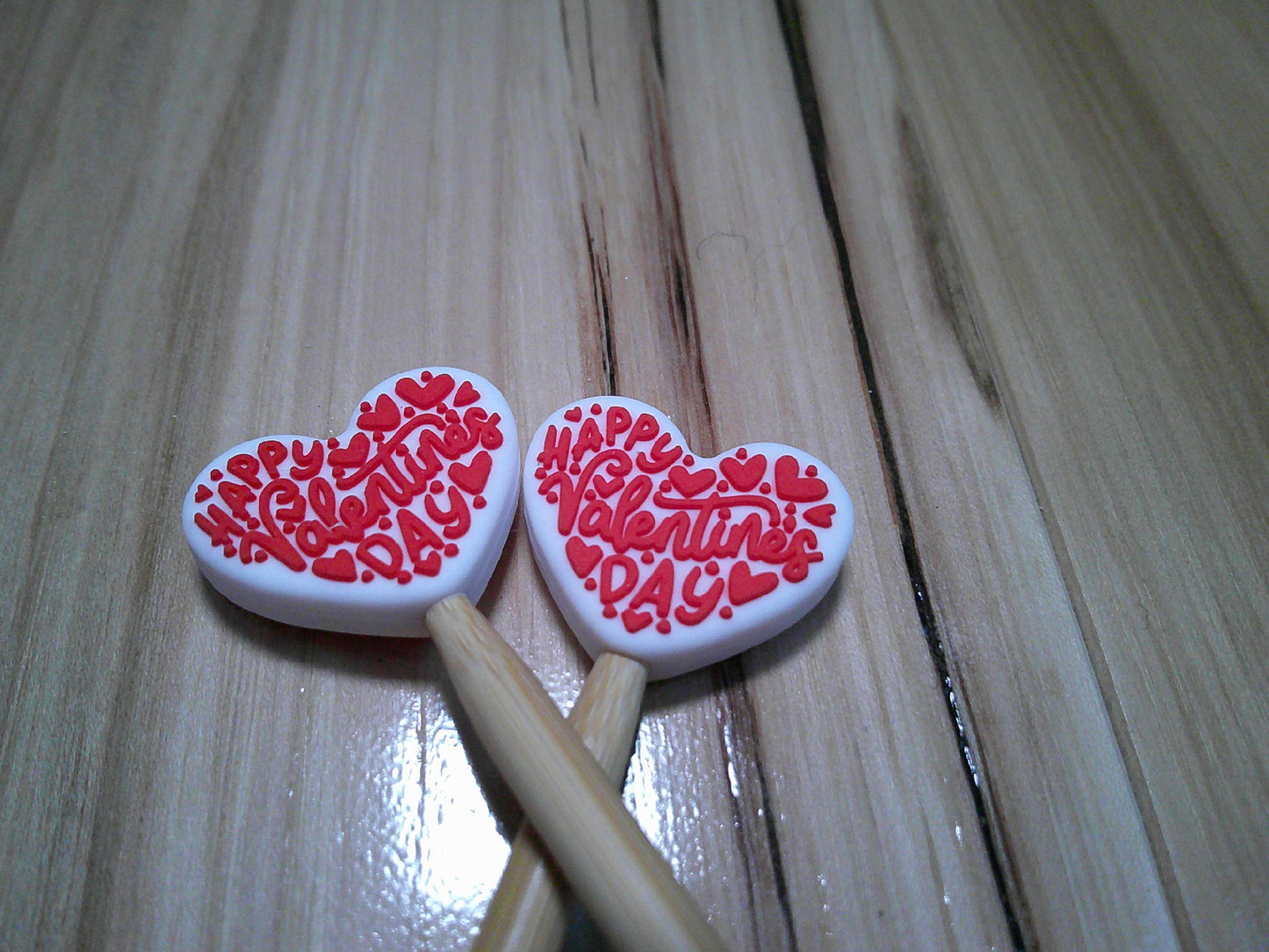 "Happy Valentine's Day" heart ~ stitch stoppers
