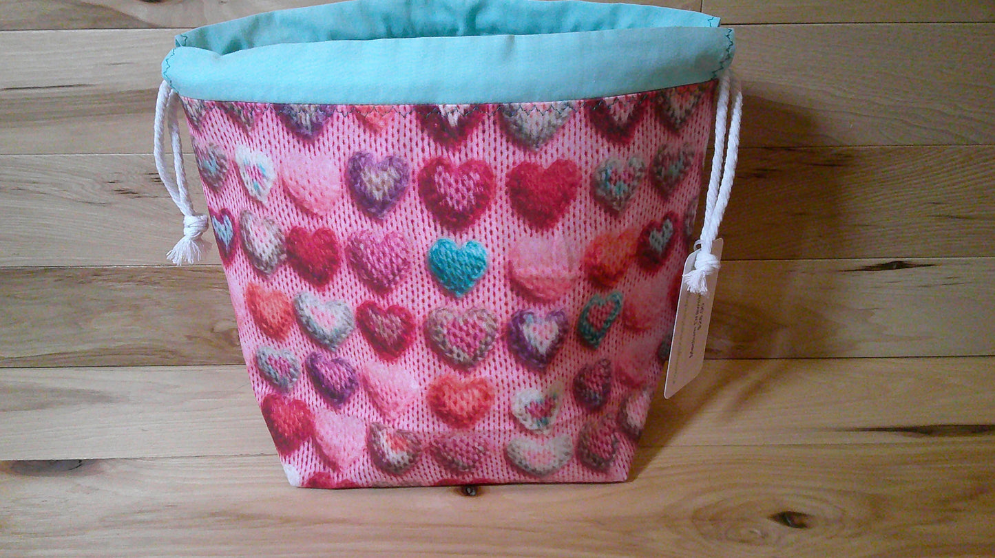 Knitted Hearts ~ Project Bags