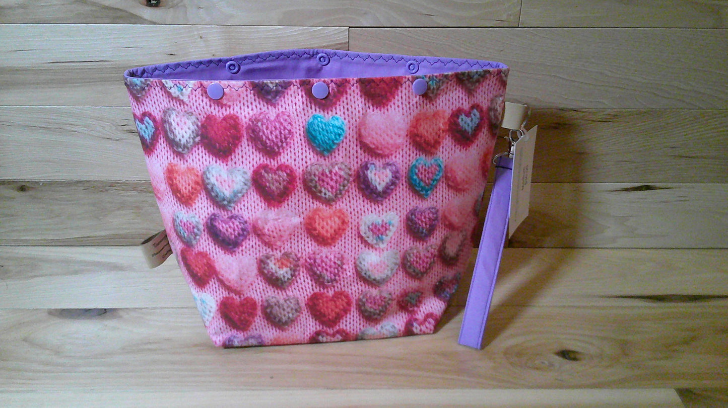 Knitted Hearts ~ Project Bags