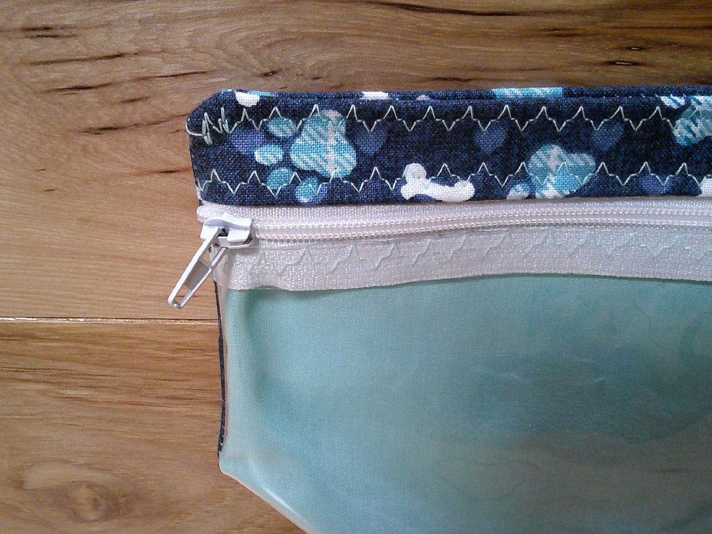 Paw print & bones w/ blue & aqua ~ project bags